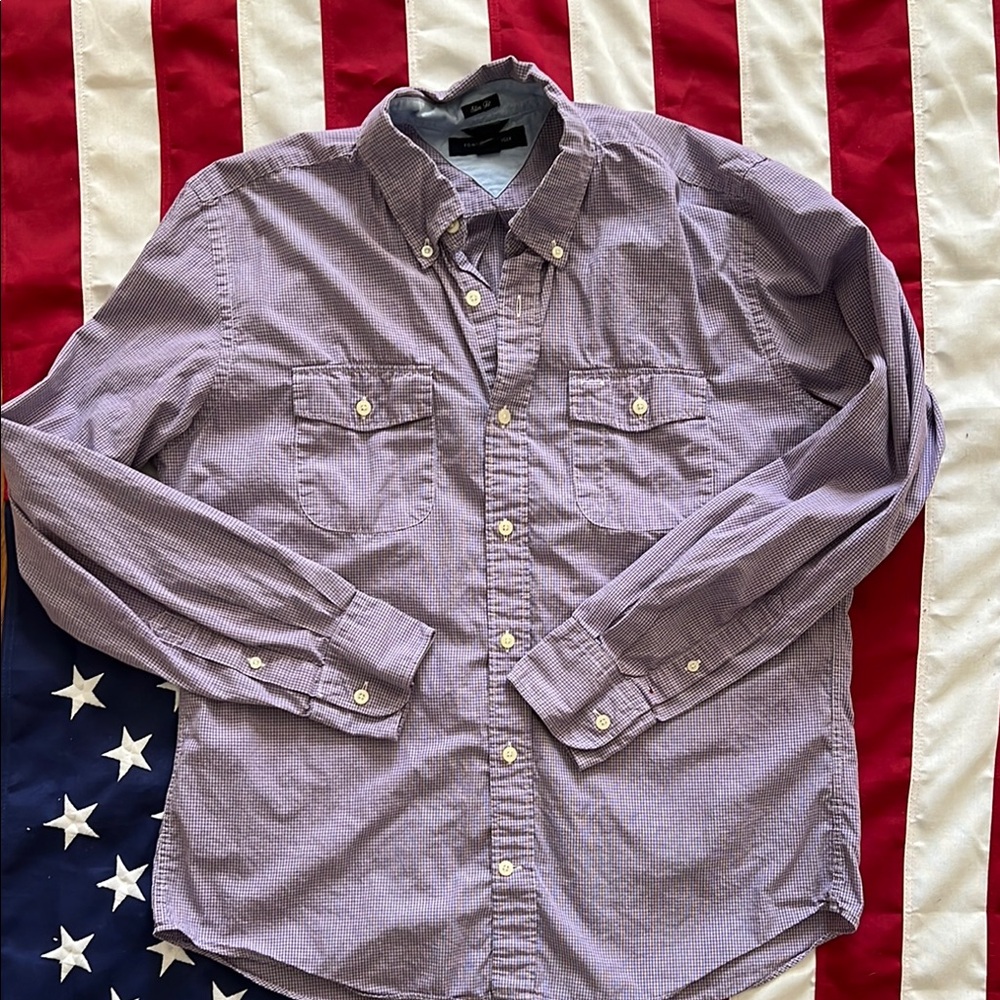 Men's Purple Button-Down Shirt